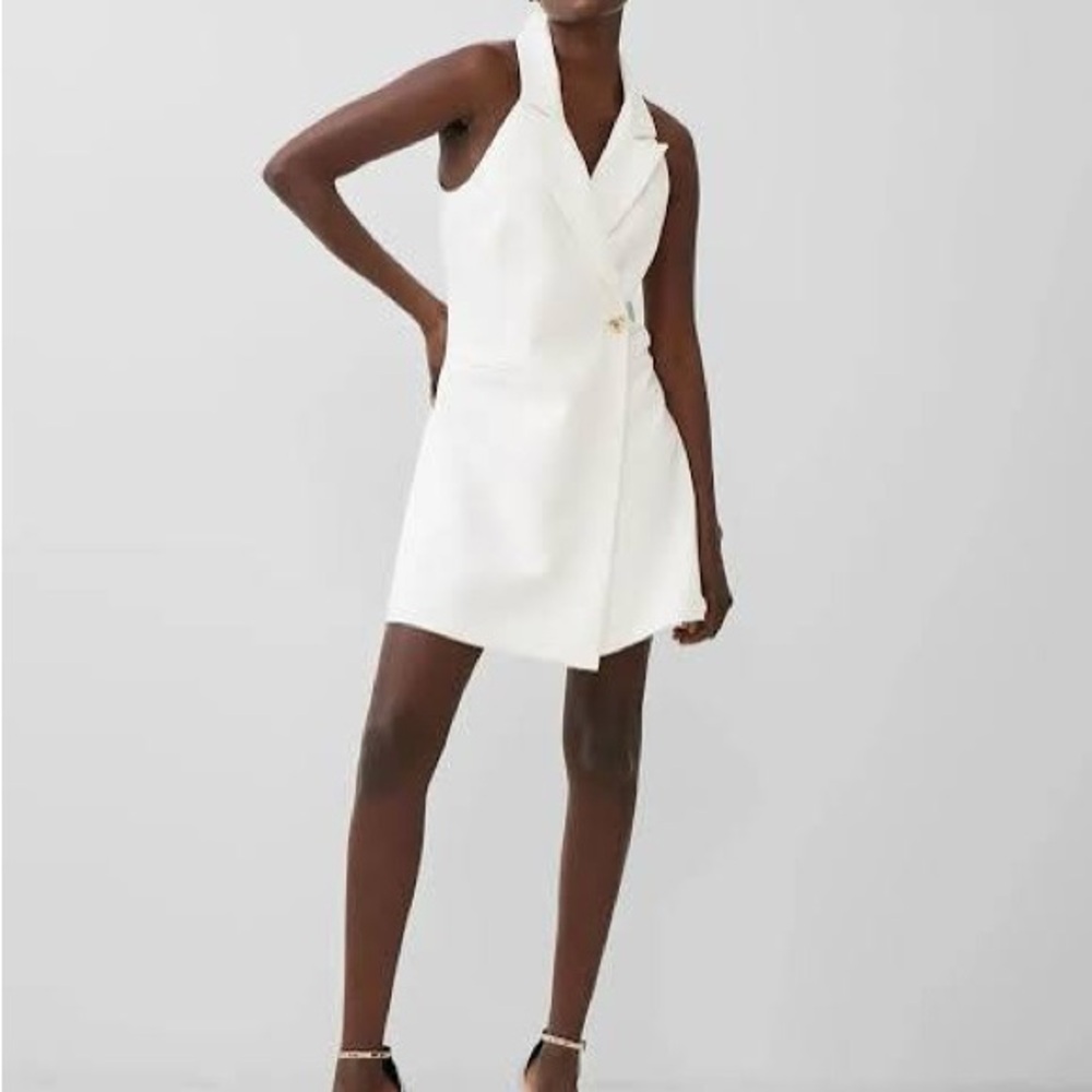 French Connection White Mini Dress size 12 NWT paid $148